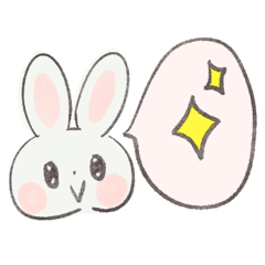 Rabbit face sticker
