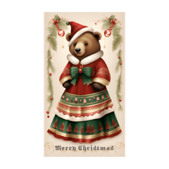 Christmas bear stampsクリスマス熊ちゃん