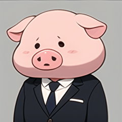 gentleman pig sticker