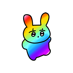 Rainbow rabbit acting strange