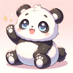 A fluffy panda