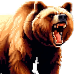 Grizzly bear [pixel art]