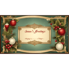 Christmas traditional message frame