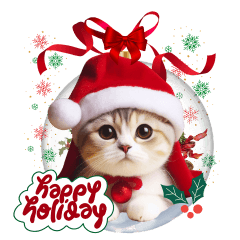 Cat Happy Holidays