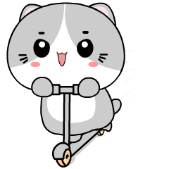 Baby Grey Cat : Animated Stickers