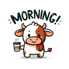 Smiley Cow  Sticker