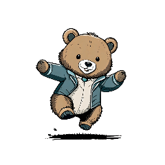A simple bear character for daily life