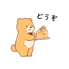 ケーキ屋さんで働くクマさん