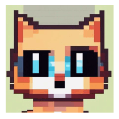 Stickers of Cute Pixel Art Kittens
