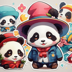 Panda with a Hat