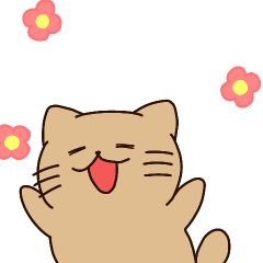 Cute moving cat sticker
