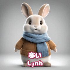 ベトナム語を話す小太りのウサギ
