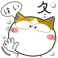 Mi-ke cat with speech bubble in winter