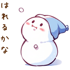snowman with blue hat 2