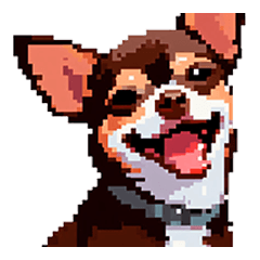 Pixel Art Chihuahua Chocolate and Tan