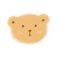 Emotional little brown bear