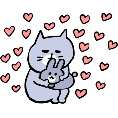 [Resale]Gray Cat Meow Meow & Usagi-chan