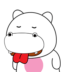 Exist cute hippo animated