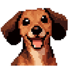 Pixel art Miniature Dachshund dog