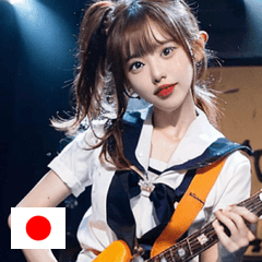 JP japanese guitar idol girl