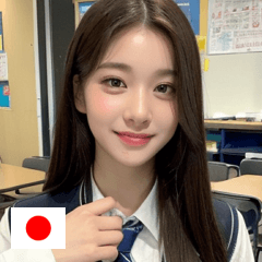 JP Korean school uniform girlfriend