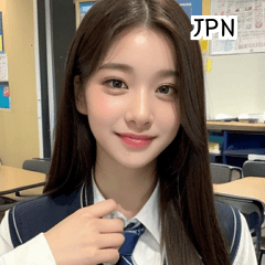 JPN Korean school uniform girlfriend