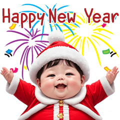 Chubby Baby Boy Happy New Year