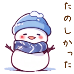 snowman with blue hat 4