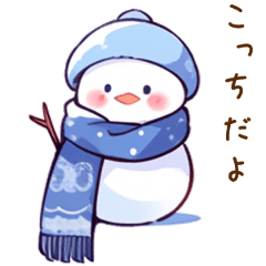 snowman with blue hat 3
