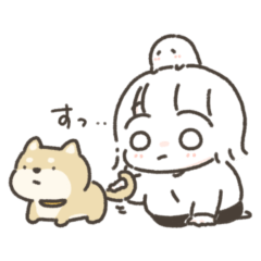 Kimama and Obake and a dog