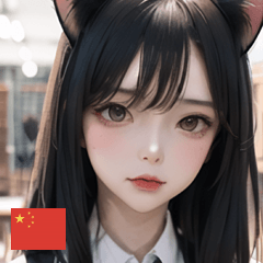 CN cat-eared female student