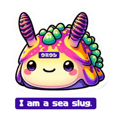 Global Cute Sea Slug Stickers 4