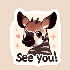 "Joyful Okapi Stickers"