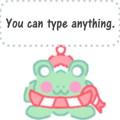 Round little frog message type (English)