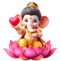 Cute Ganesha Blessing (Big Sticker)