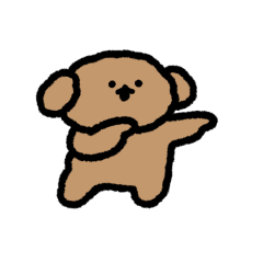 cute toy poodle move Sticker