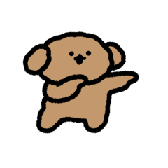 cute toy poodle move Sticker