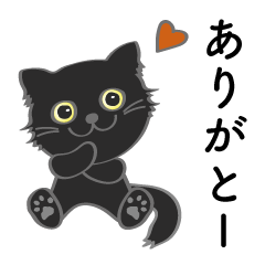 可愛い黒猫のボブ No.02