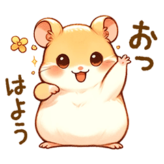 Very very cute hamster sticker
