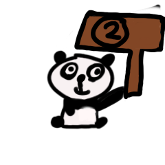 Hironori Panda sticker 2