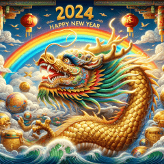 2024 Super Good Luck Dragon Sticker