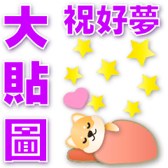 Practical large sticker - Cute Shiba *.*