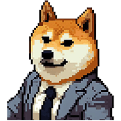 Pixel Art Shiba Suit Working dog