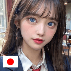 JP mixed race school uniform girl