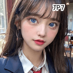 JP7 mixed race school uniform girl