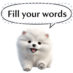 Message Stickers (Samoyed Dogs) Eng