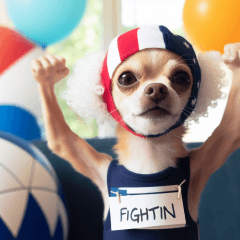 Chihuahua in swimming hat 3
