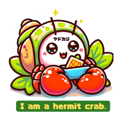 Colorful&Mystical Hermit crab Stickers 2