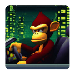 90年代ゲーム風のお猿さん