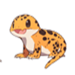 leopard gecko cute anime taste